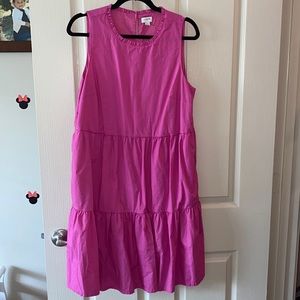 J Crew Pink Tiered Dress